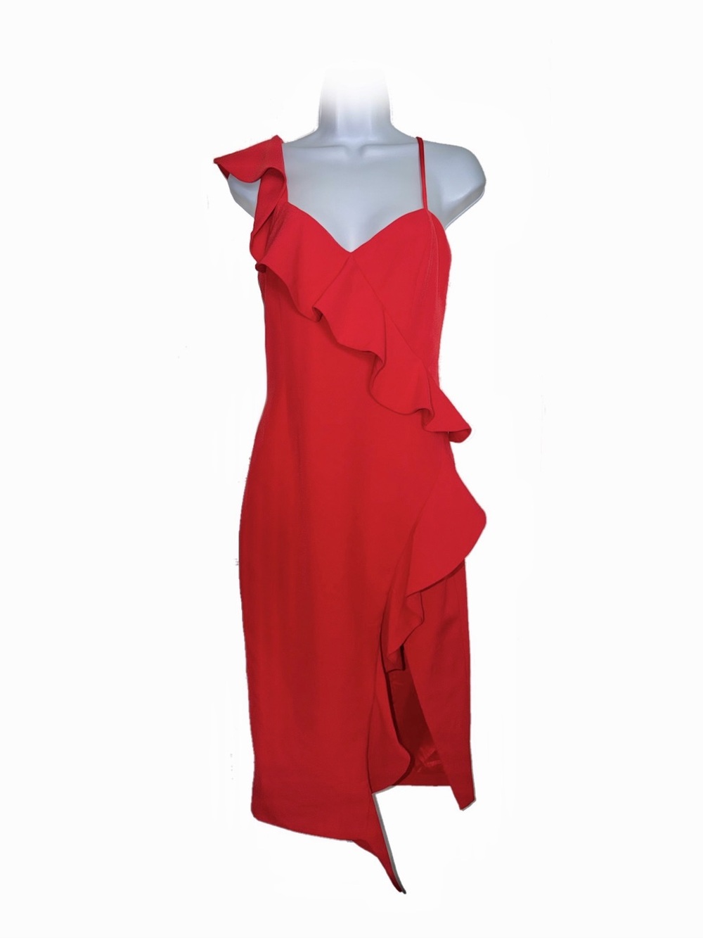 Bardot Destiny Frill Dress in Fire Red - Women’s Size US 8 / M - New With Tags